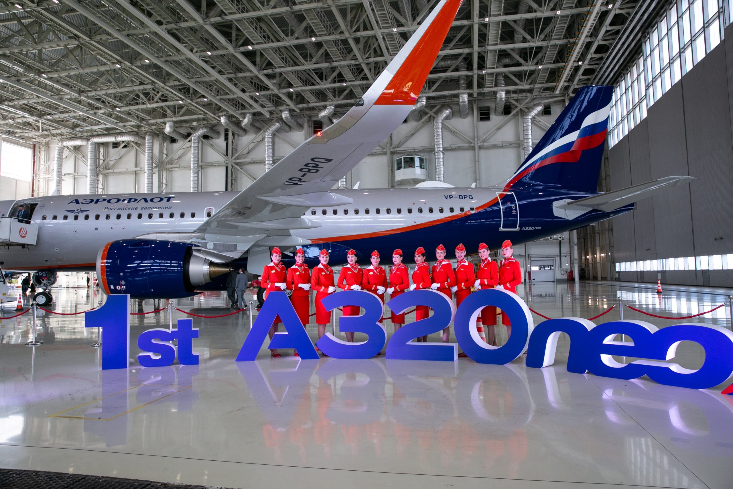 アエロフロートロシア航空、A320neo初号機受領の記念セレモニーを開催