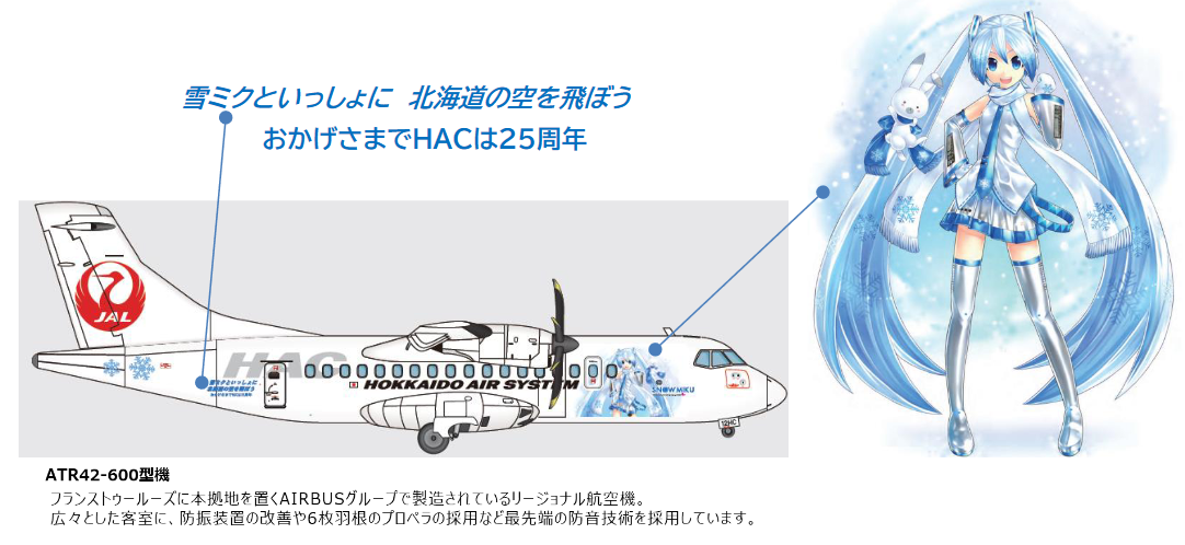 北海道エアシステム、「雪ミク」特別塗装機を2023年に就航へ | sky