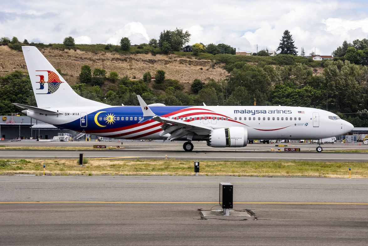 マレーシア航空のB737MAXの初号機がシアトルを出発 2023年11月16日に ...