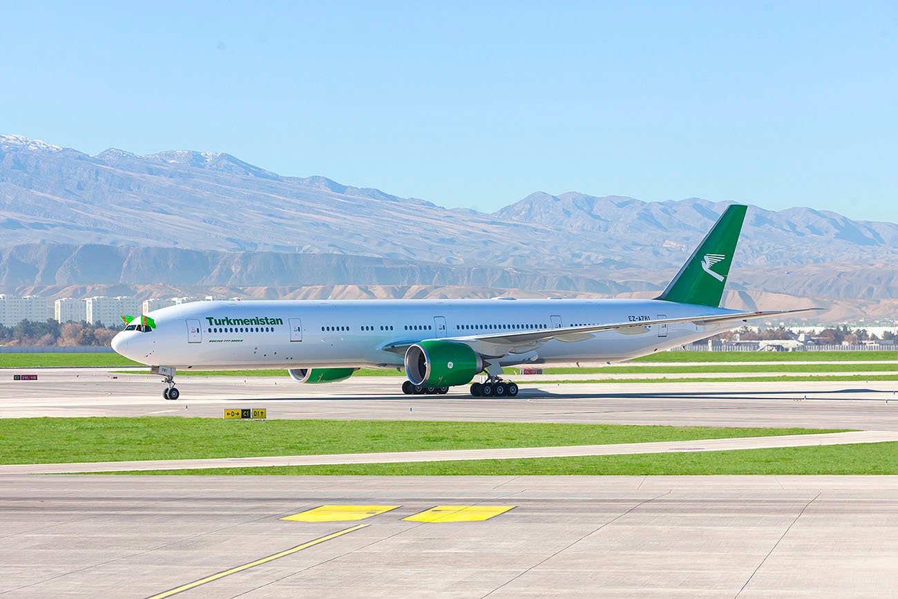 トルクメニスタン航空、B777-300ERの導入初号機を受領 機材は元 